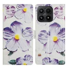  Xiaomi 17 Fodral L&auml;der Blommor Lila - Teknikhallen.se