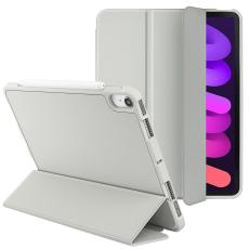  iPad Mini 2024/2021 Fodral Tri-Fold Pennh&aring;llare Gr&aring; - Teknikhallen.se