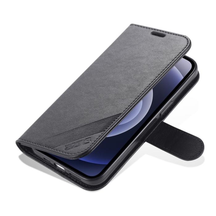 Bild 6, AZNS AZNS iPhone 14 Plus Fodral Läder Svart - Teknikhallen.se