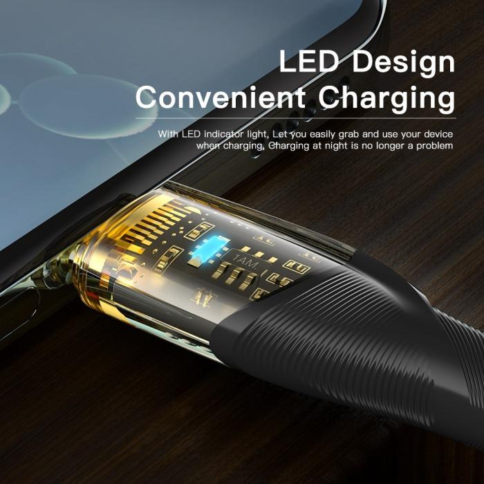 Bild 4, ESSAGER ESSAGER 1m 100W PD USB-C - USB-C Kabel Svart - Teknikhallen.se