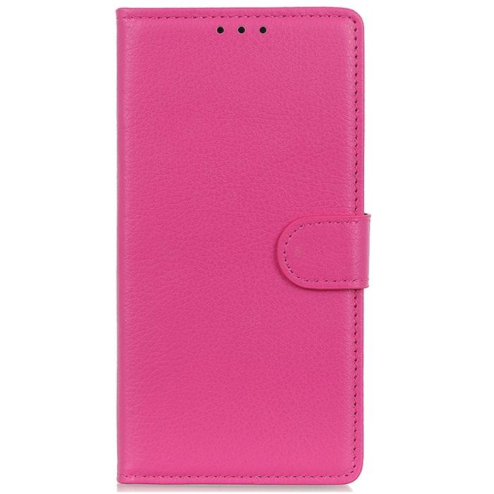 Bild 6,  Samsung Galaxy S23 FE Fodral Litchi Läder Rosa - Teknikhallen.se
