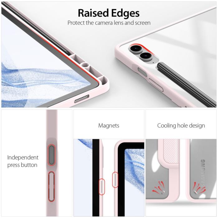 Bild 3, DUX DUCIS DUX DUCIS Galaxy Tab S9 FE Plus Fodral TOBY Hybrid Rosa - Teknikhallen.se