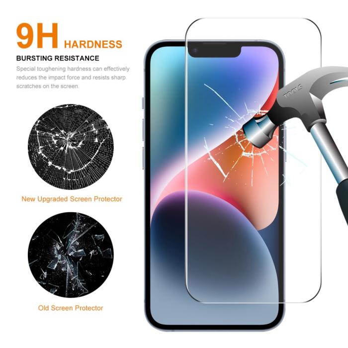 Bild 4, ENKAY ENKAY iPhone 15 2-PACK Skärmskydd Härdat Glas - Teknikhallen.se