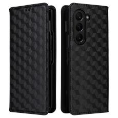  Galaxy Z Fold 6 Fodral L&auml;der Svart - Teknikhallen.se
