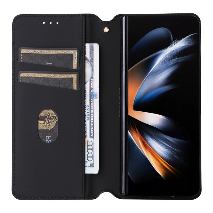 Bild 2,  Galaxy Z Fold 6 Fodral Läder Svart - Teknikhallen.se