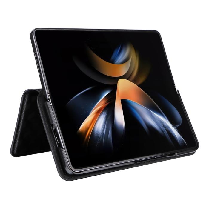 Bild 4,  Galaxy Z Fold 6 Fodral Läder Svart - Teknikhallen.se