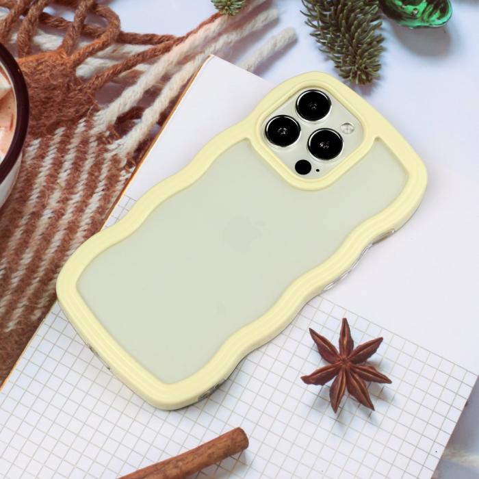 Bild 3,  iPhone 16 Pro Max Skal Wavy Hybrid Gul - Teknikhallen.se