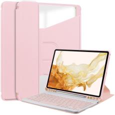  Galaxy Tab S9 Plus Fodral 360&deg; Rotation Hybrid Rosa - Teknikhallen.se