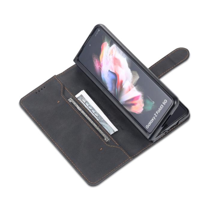 Bild 5, AZNS AZNS Galaxy Z Fold 3 Fodral Skin Touch Svart - Teknikhallen.se
