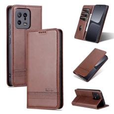 AZNS AZNS Xiaomi 13 5G Fodral Flip L&auml;der M&ouml;rk Brun - Teknikhallen.se