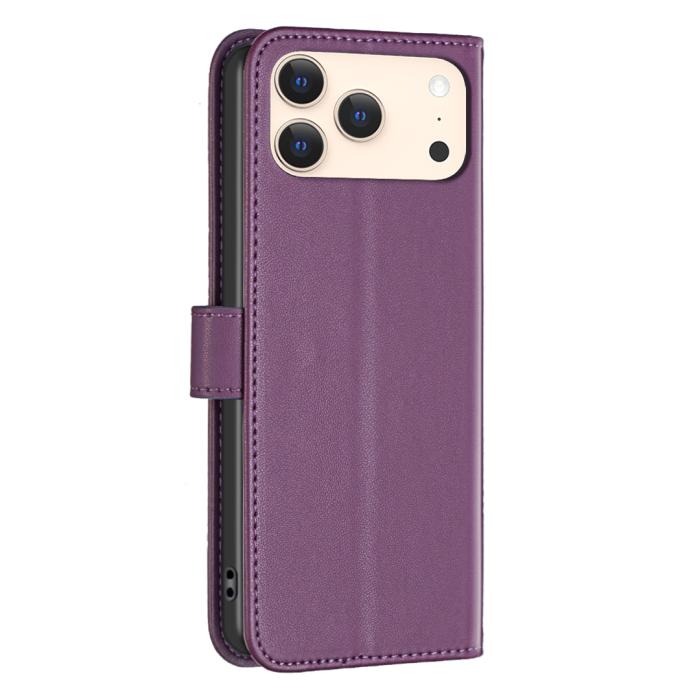 Bild 3, BINFEN BINFEN iPhone 17 Pro Max Fodral Läder Lila - Teknikhallen.se