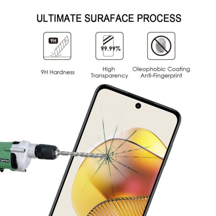 Bild 6,  Motorola Moto G73 5G Skärmskydd Heltäckande Härdat Glas - Teknikhallen.se