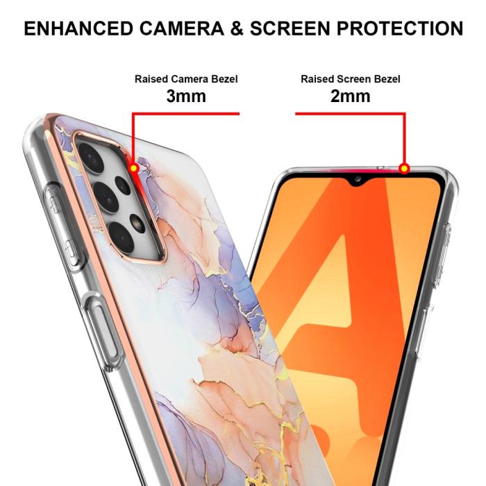 Bild 5,  Samsung Galaxy A23 5G Skal Marmor Galaxy White - Teknikhallen.se