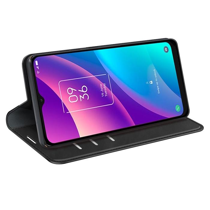 Bild 5,  TCL 305 (2022) Fodral Flip Läder Svart - Teknikhallen.se