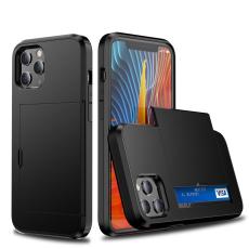  iPhone 11 Pro Max - Hybrid Skal Med Kortfack - Svart - Teknikhallen.se