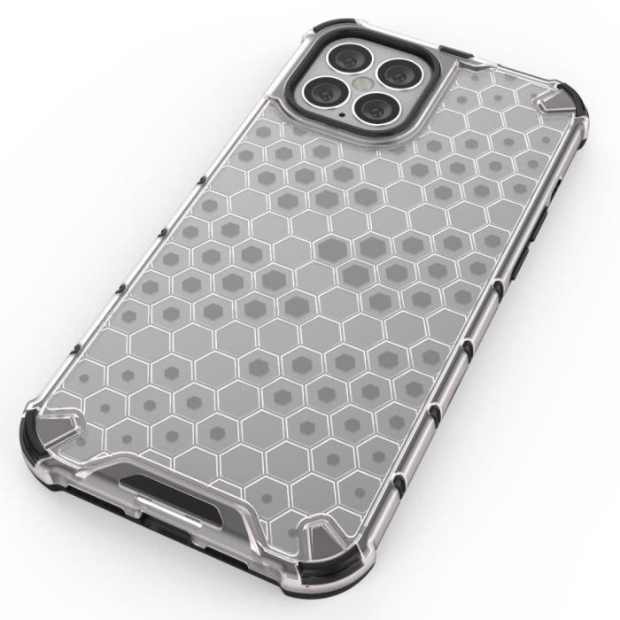 Bild 4,  iPhone 12 Pro Max - Armor Honeycomb Textur - Vit - Teknikhallen.se