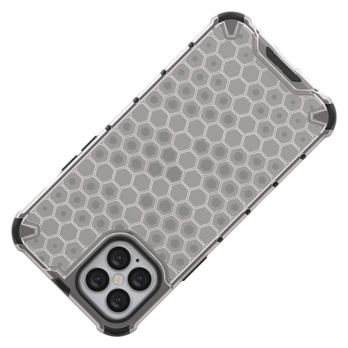 Bild 5,  iPhone 12 Pro Max - Armor Honeycomb Textur - Vit - Teknikhallen.se