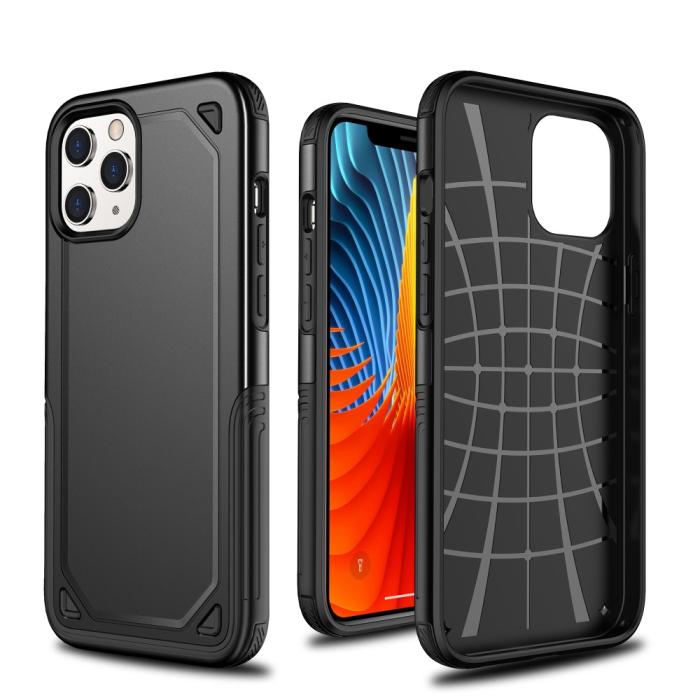 Bild 2,  iPhone 12 Pro Max - Armor Hybrid Skal - Svart - Teknikhallen.se