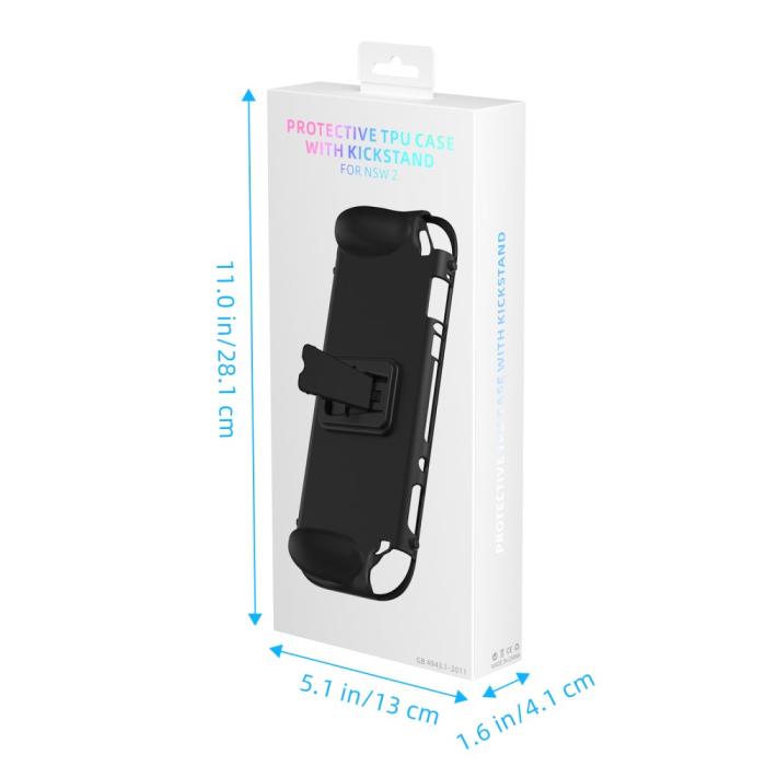 Bild 5, JYS JYS Nintendo Switch 2 Skal TPU Kickstand Svart - Teknikhallen.se
