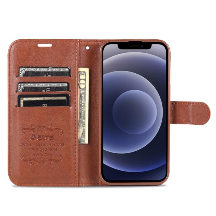 Bild 4, AZNS AZNS iPhone 14 Plus Fodral Läder Röd/Rosa - Teknikhallen.se