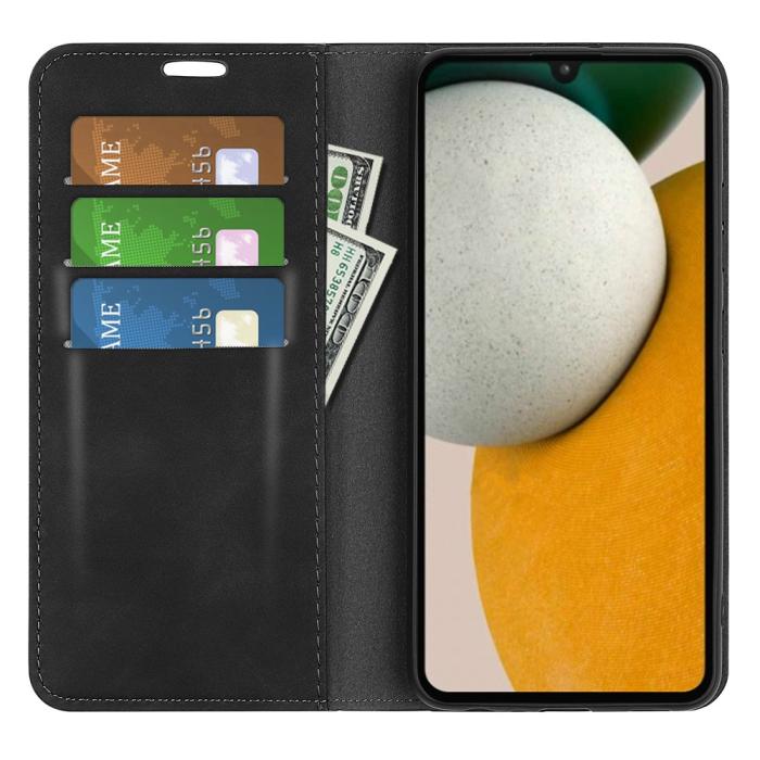 Bild 2,  Samsung Galaxy A15 5G Fodral Flip Skin Touch Svart - Teknikhallen.se