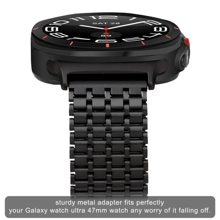 Bild 4,  Galaxy Watch Ultra (2025) / 47mm Armband Magnetisk Loop Svart - Teknikhallen.se