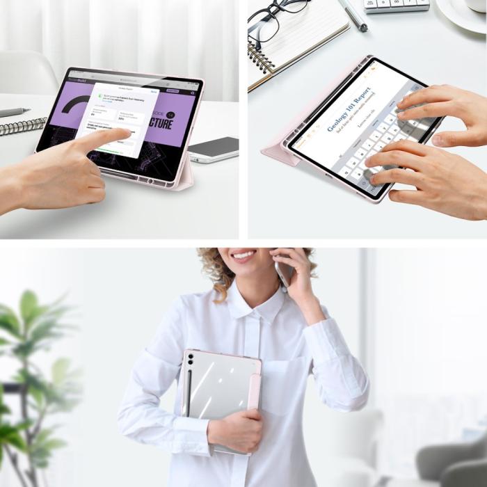 Bild 5, DUX DUCIS DUX DUCIS Galaxy Tab S9 FE Plus Fodral TOBY Hybrid Rosa - Teknikhallen.se