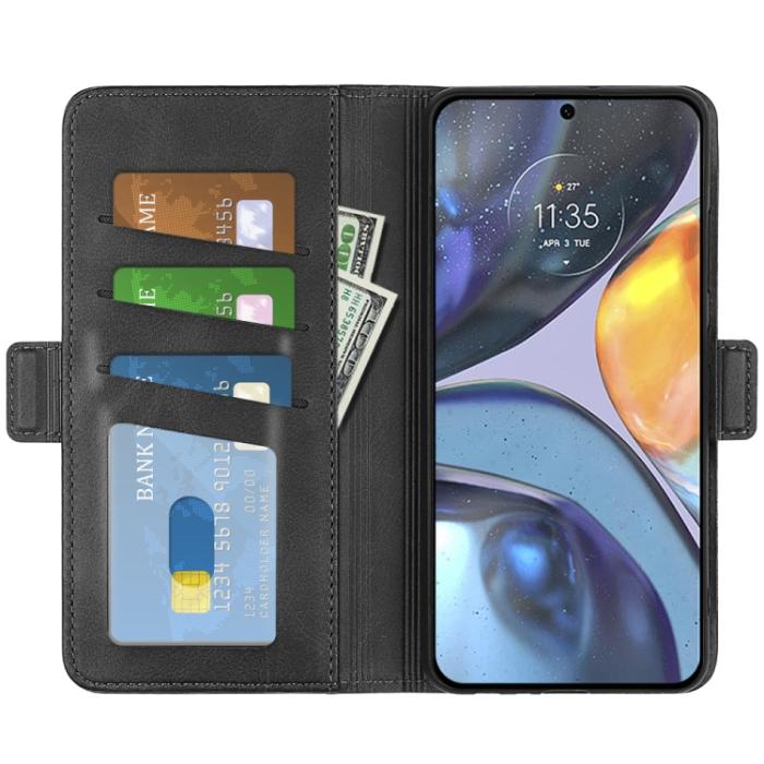Bild 5,  Motorola Moto G22 Fodral Magnetisk Stängning Svart - Teknikhallen.se