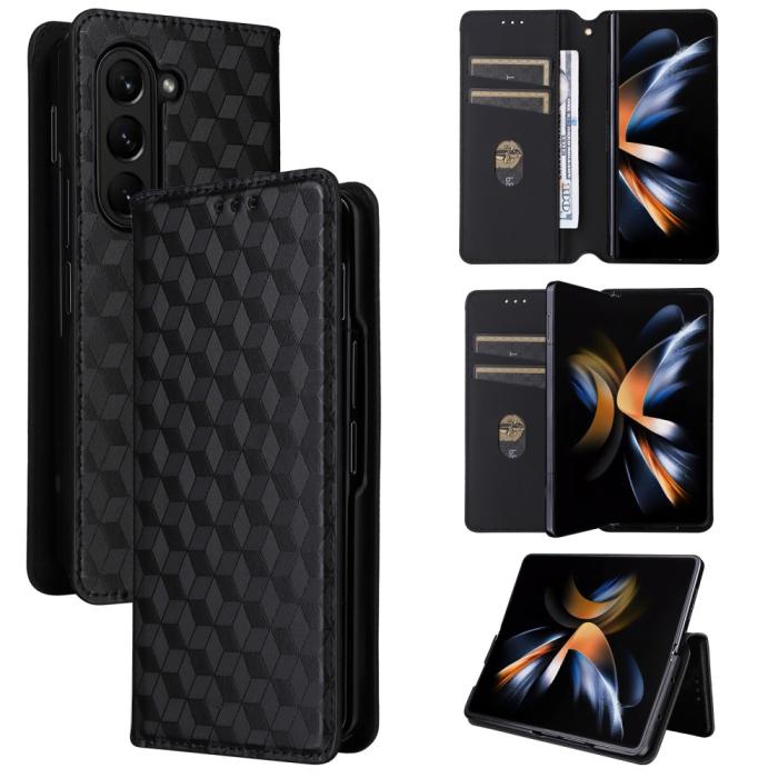 Bild 6,  Galaxy Z Fold 6 Fodral Läder Svart - Teknikhallen.se
