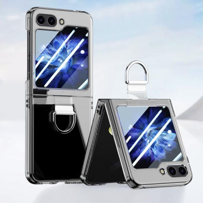 Bild 2,  Galaxy Z Flip 6 / 7 FE Skal Med Ring Transparent - Teknikhallen.se