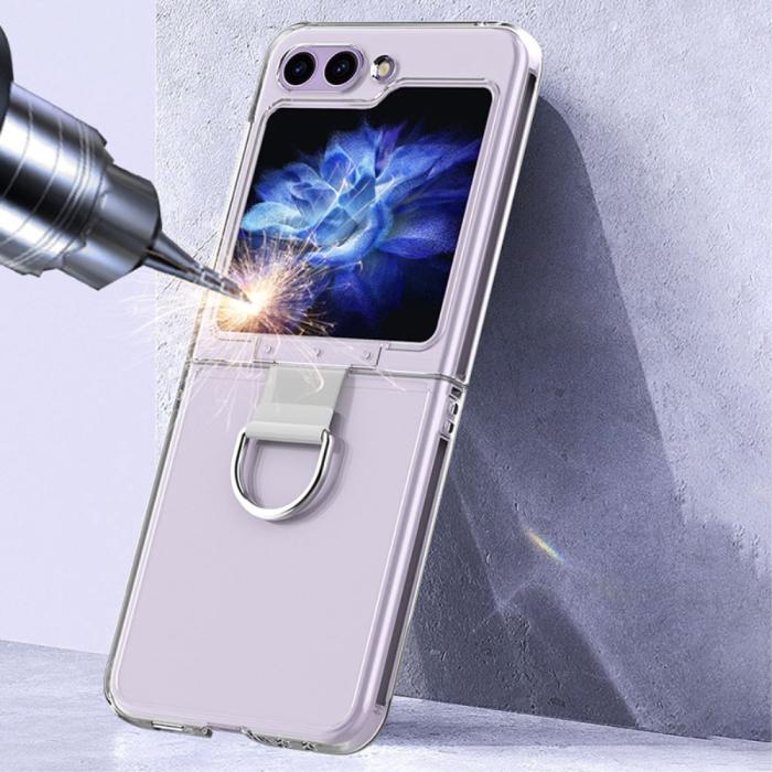 Bild 3,  Galaxy Z Flip 6 / 7 FE Skal Med Ring Transparent - Teknikhallen.se