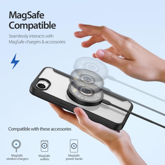 Bild 3, DUX DUCIS DUX DUCIS iPhone 17e / 16e Fodral MagSafe Skin X Pro Svart - Teknikhallen.se