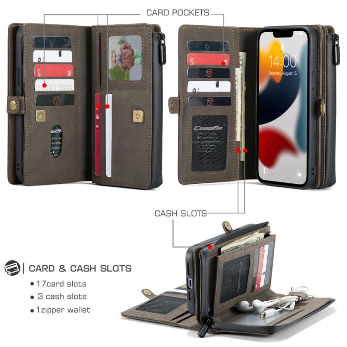 Bild 2, CASEME CASEME iPhone 13 Pro Max Fodral/Skal Magnet 2in1 Multifunktionell Brun - Teknikhallen.se