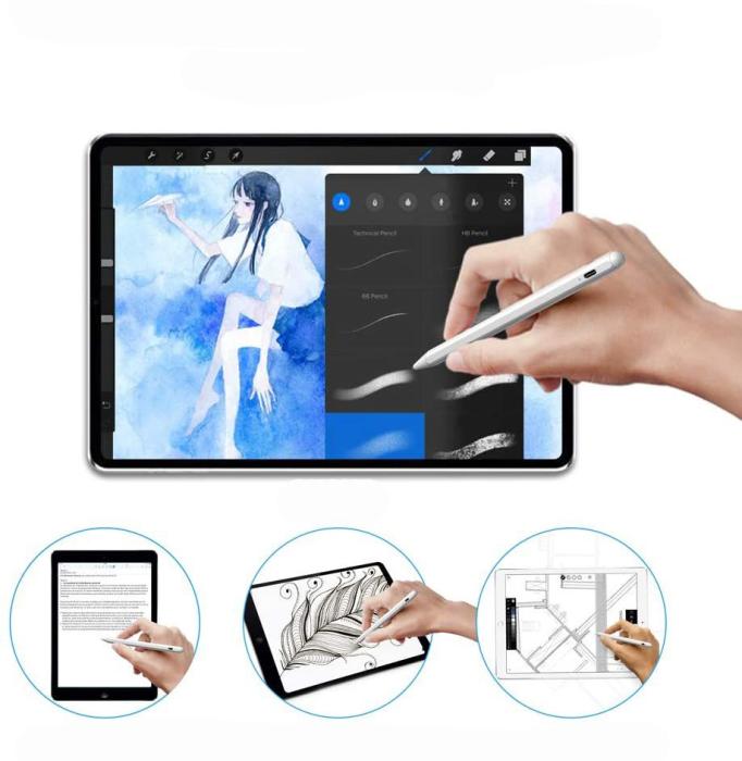Bild 3, Tech-Protect Tech-Protect Digital Stylus Pen iPad Vit - Teknikhallen.se