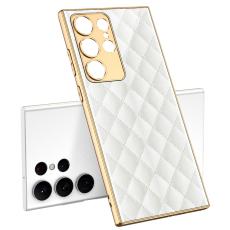 GKK GKK Galaxy S24 Ultra Skal H&auml;rdat Glas Electroplate Vit Diamond - Teknikhallen.se