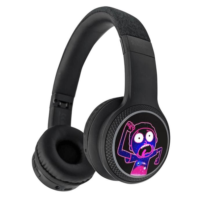 Bild 3,  Rick & Morty LED Trådlösa On-Ear Hörlurar - Teknikhallen.se