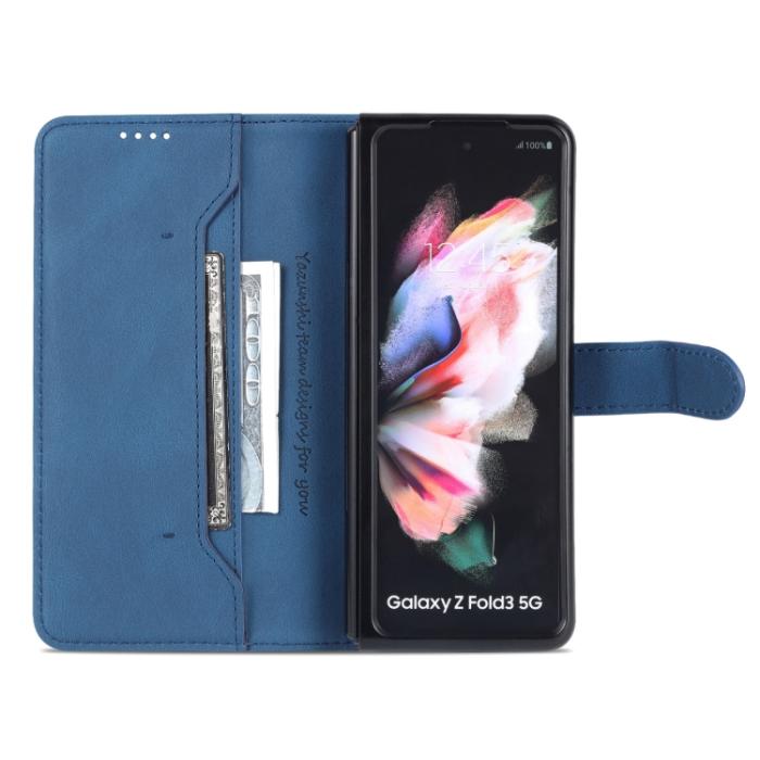 Bild 4, AZNS AZNS Galaxy Z Fold 3 Fodral Skin Touch Blå - Teknikhallen.se