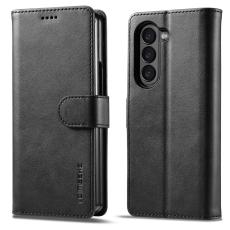 LC.IMEEKE LC.IMEEKE Galaxy Z Fold 5 Fodral L&auml;der Svart - Teknikhallen.se