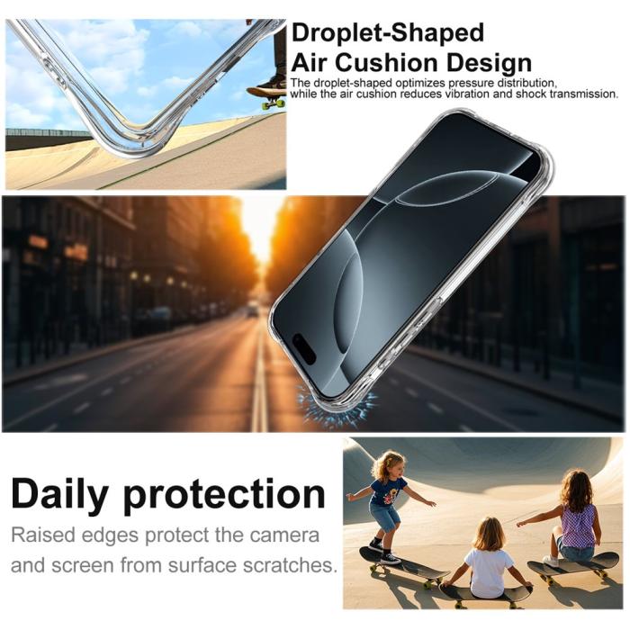 Bild 4, IMAK IMAK iPhone 17 Pro Skal TPU AirBag Shockproof Transparant - Teknikhallen.se
