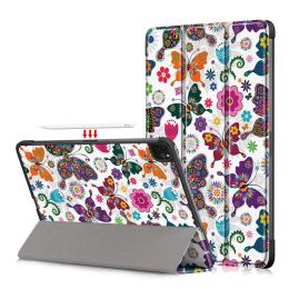  iPad Air 2020-2024 / Pro 11 Tri-Fold Fodral Apple Pen Laddning Fjärilar - Teknikhallen.se