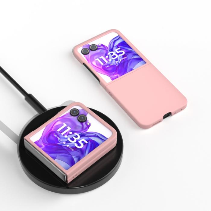 Bild 4,  Motorola Razr 50 Ultra 5G 5G Mobilskal Skin Touch Rosa - Teknikhallen.se