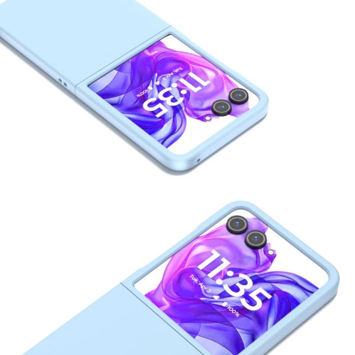 Bild 2,  Motorola Razr 50 Ultra 5G Mobilskal Skin Touch Ljus Blå - Teknikhallen.se