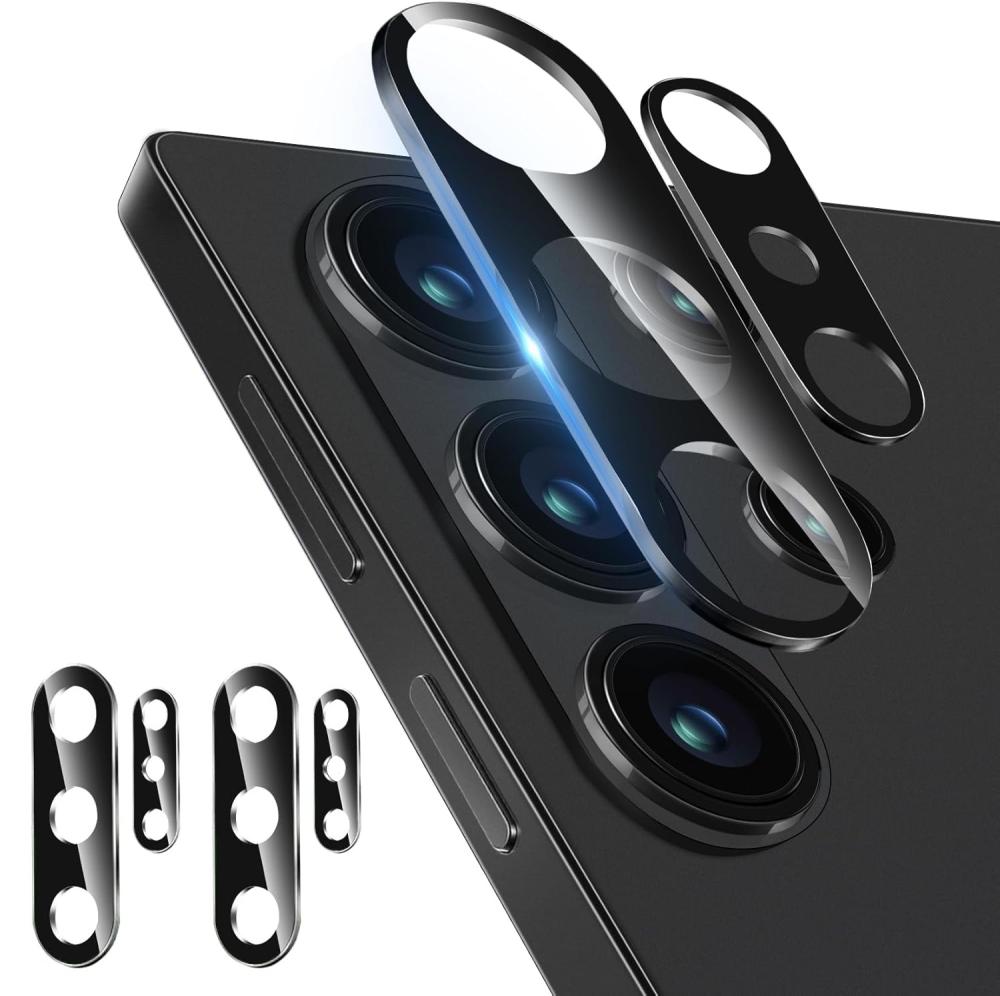  2-Pack Samsung Galaxy S26 Ultra Linsskydd Härdat Glas Svart - Teknikhallen.se