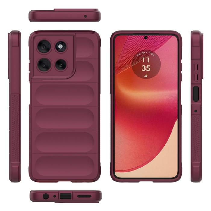 Bild 5,  Motorola Moto G56 5G Skal Magic Shield Vinröd - Teknikhallen.se