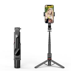  Selfie Stick Tripod 106 cm Tr&aring;dl&ouml;s Bluetooth Svart - Teknikhallen.se