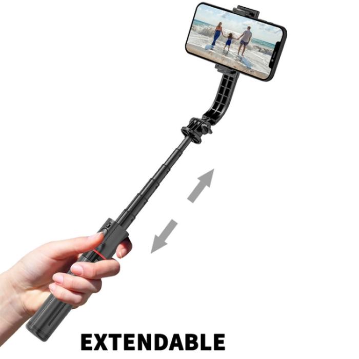 Bild 2,  Selfie Stick Tripod 106 cm Trådlös Bluetooth Svart - Teknikhallen.se