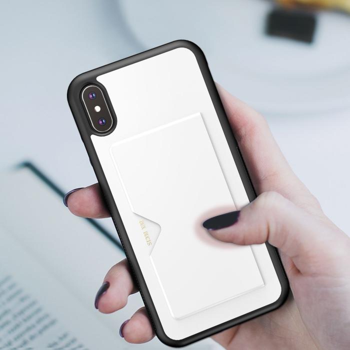 Bild 2,  iPhone Xs Max Dux Ducis Skal Med Kortfack - Vit - Teknikhallen.se
