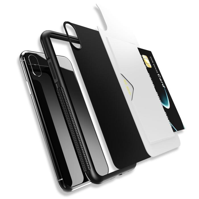 Bild 4,  iPhone Xs Max Dux Ducis Skal Med Kortfack - Vit - Teknikhallen.se