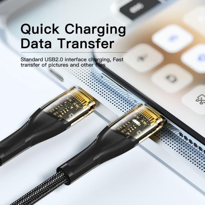 Bild 5, ESSAGER ESSAGER 1m 100W PD USB-C - USB-C Kabel Blå - Teknikhallen.se