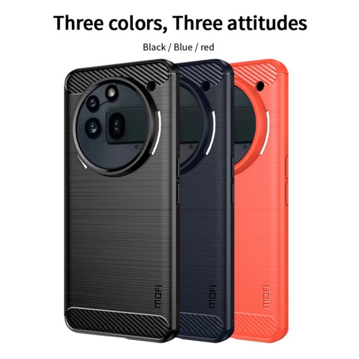Bild 3, MOFI MOFI Nothing Phone 3a Pro Skal Borstad Stål Textur Blå - Teknikhallen.se